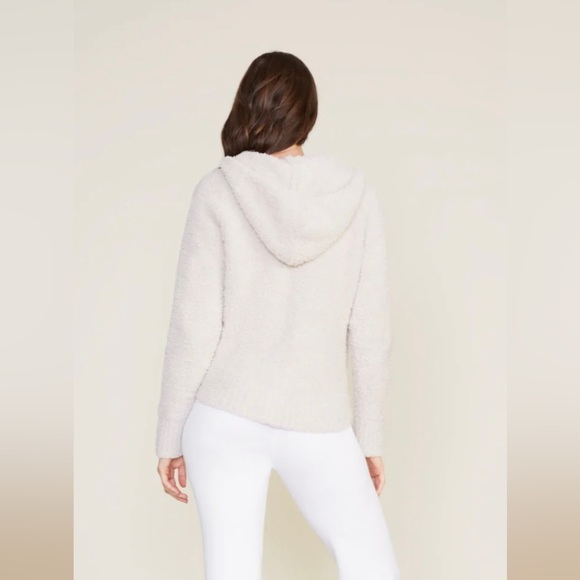 Barefoot dreams CozyChic Women's Relaxed Zip-up Hoodie cream small - Picture 2 of 5